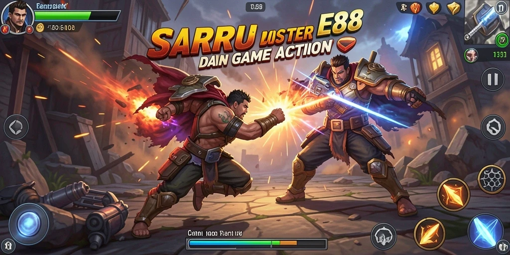 Tampilan aksi seru dalam gameplay E88 yang menegangkan.