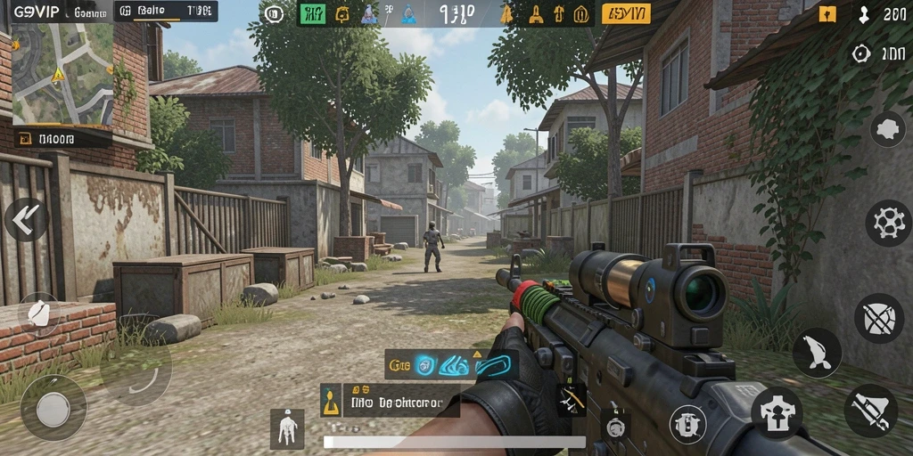 Screenshot G9VIP menampilkan aksi seru dalam gameplay TPS.