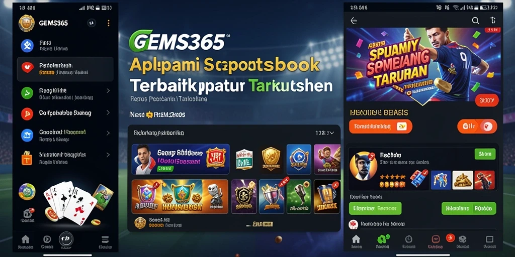 Tampilan antarmuka GEMS365 yang menarik saat bermain taruhan olahraga.