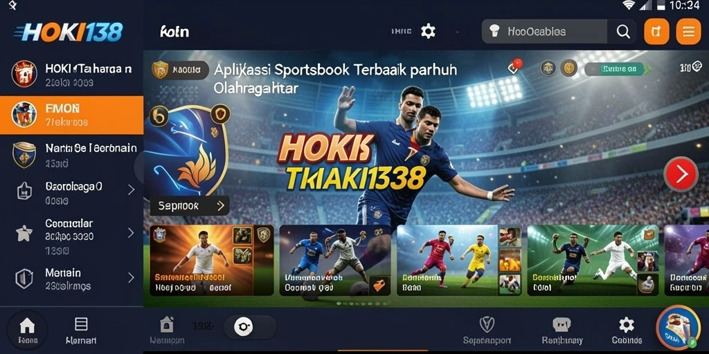 Screenshot utama HOKI138 menunjukkan tampilan antarmuka taruhan olahraga.