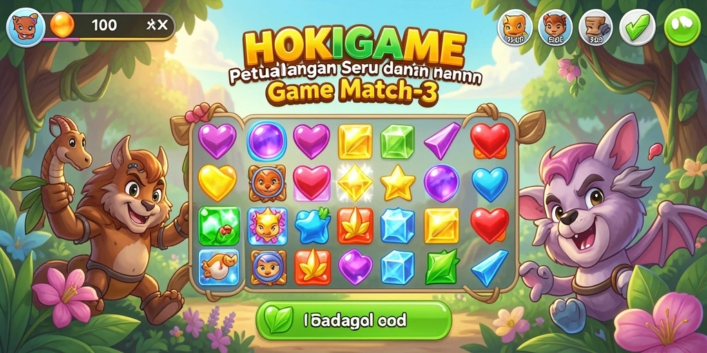 Tampilan gameplay seru dalam HOKIGAME dengan level menantang.