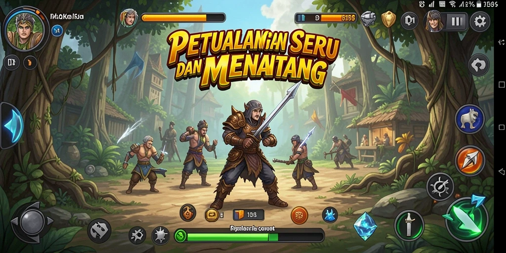 Tangkapan layar ID66 menampilkan aksi petualangan seru pemain.