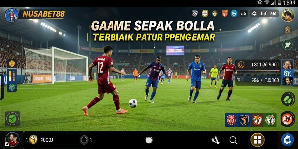 Tampilan utama gameplay NUSABET88 dengan fitur taruhan sepak bola.