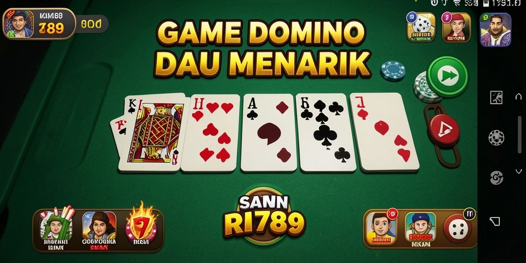 Tampilan gameplay menarik di RR789 untuk bermain Domino.