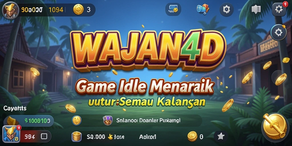 Screenshot gameplay WAJAN4D menampilkan aktivitas mengelola sumber daya yang seru.